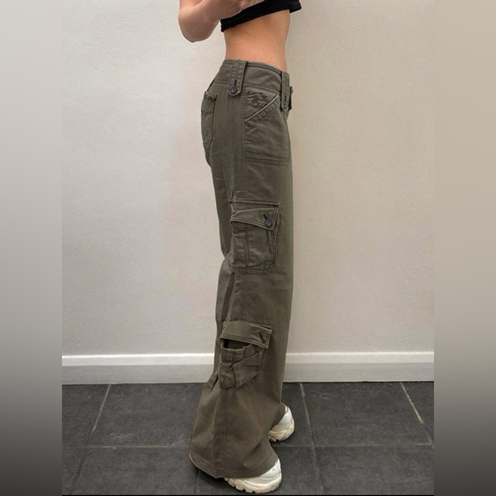 Emmiol Buttoned Straight Cargo Jeans